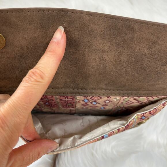 Vintage Donna Sharp Boho Patchwork Crossbody Bag Adjustable Strap Flap Closure - Picture 11 of 11